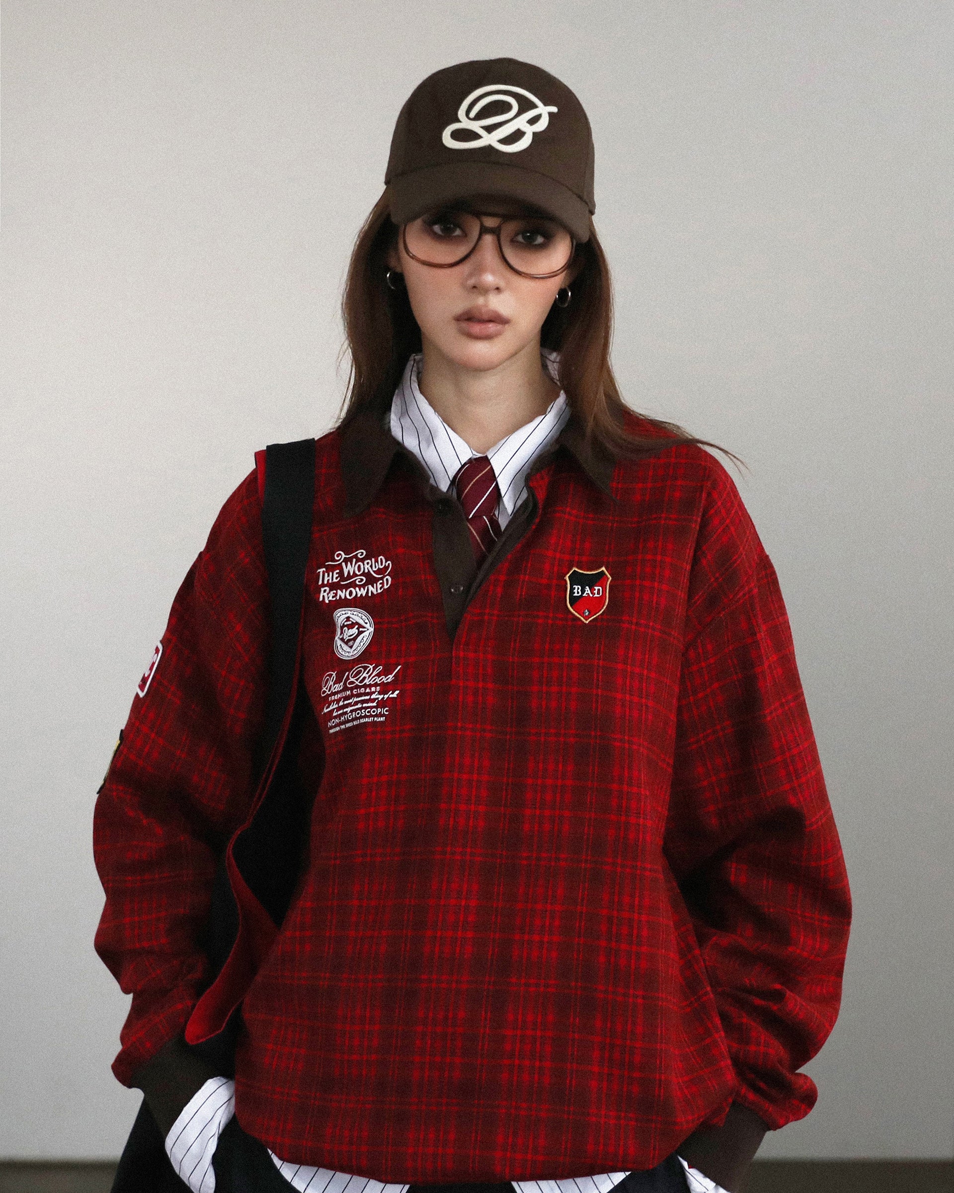 Badblood Classic B Logo Wool Ball Cap Brown