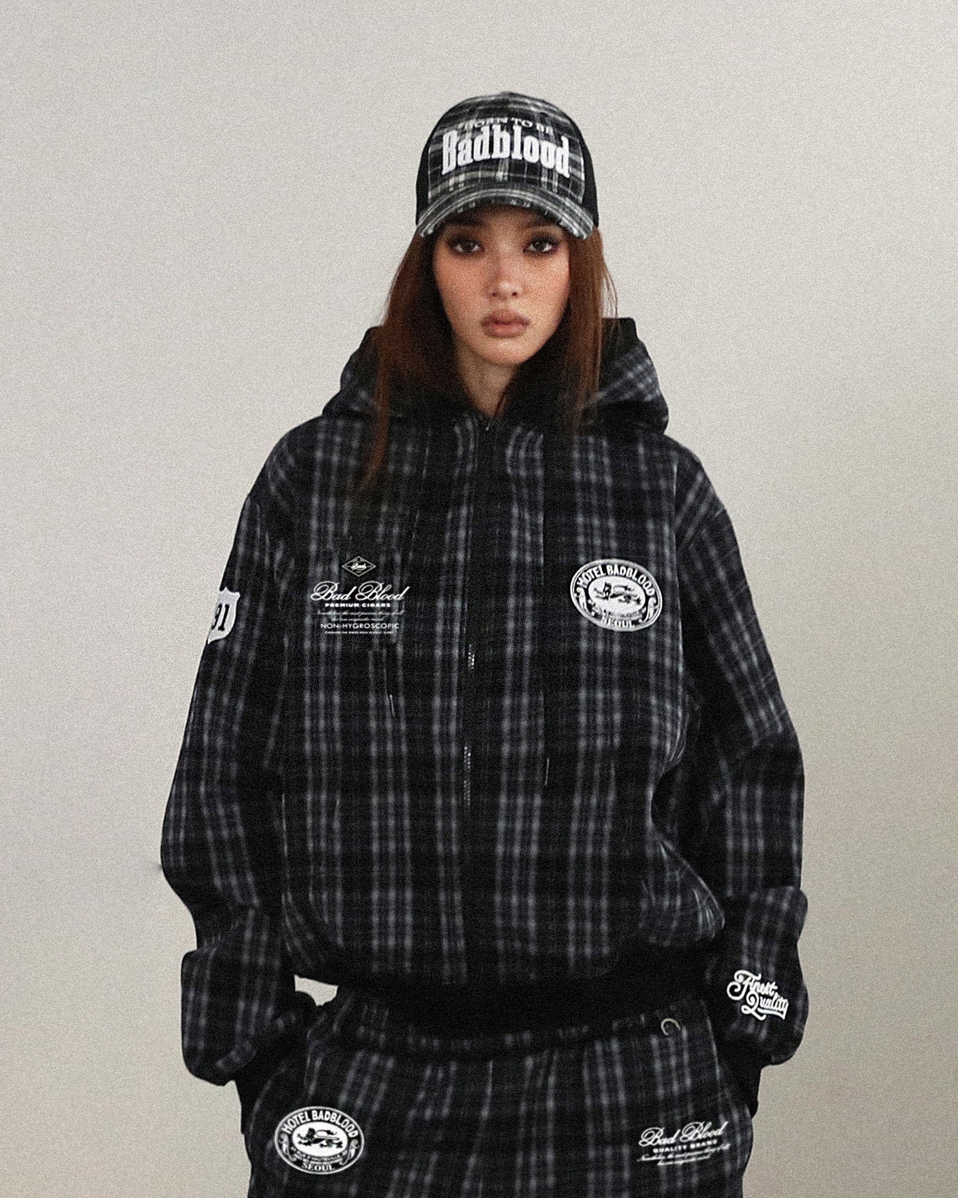 Badblood Born To Be Ball Cap - Check Black