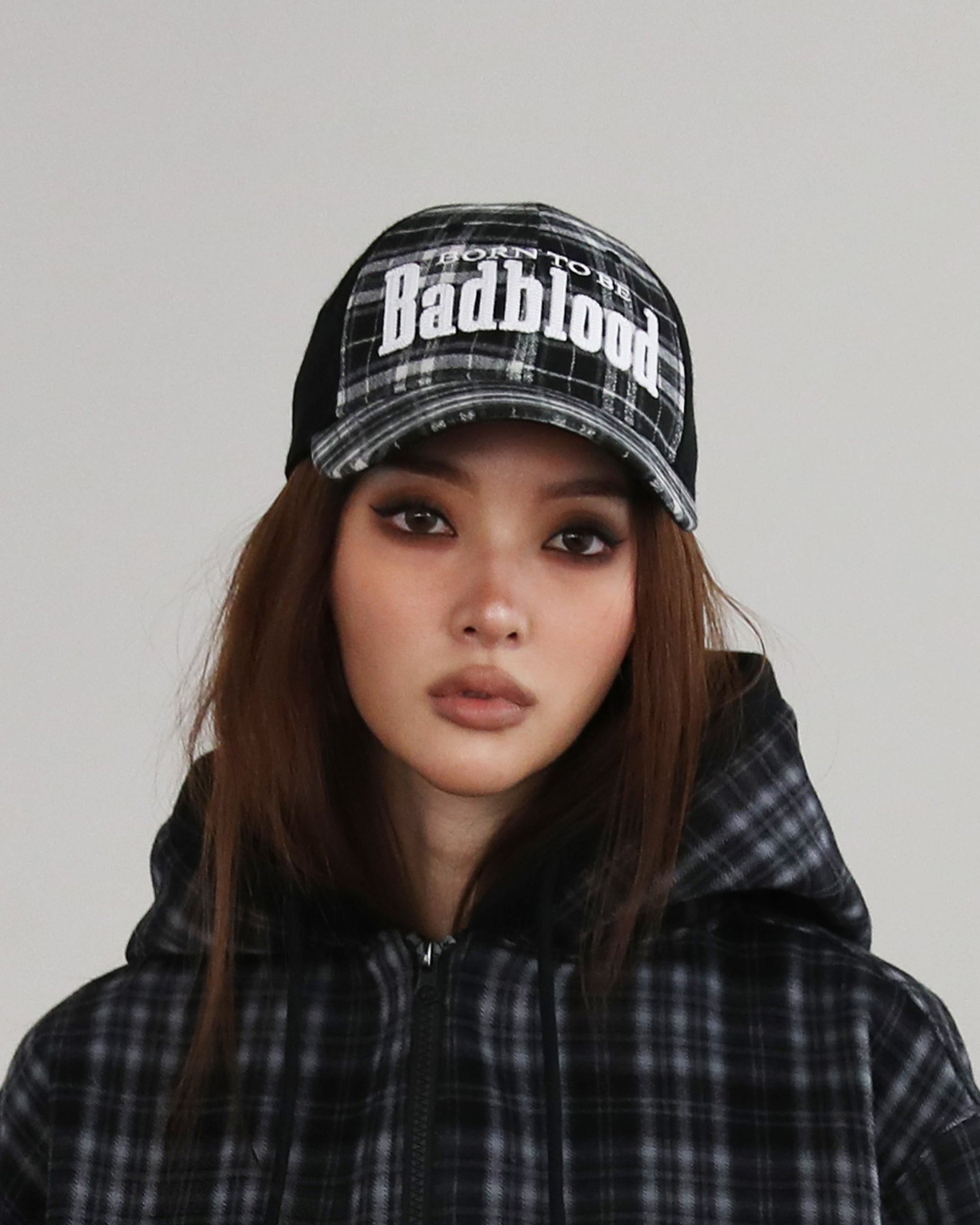 Badblood Born To Be Ball Cap - Check Black