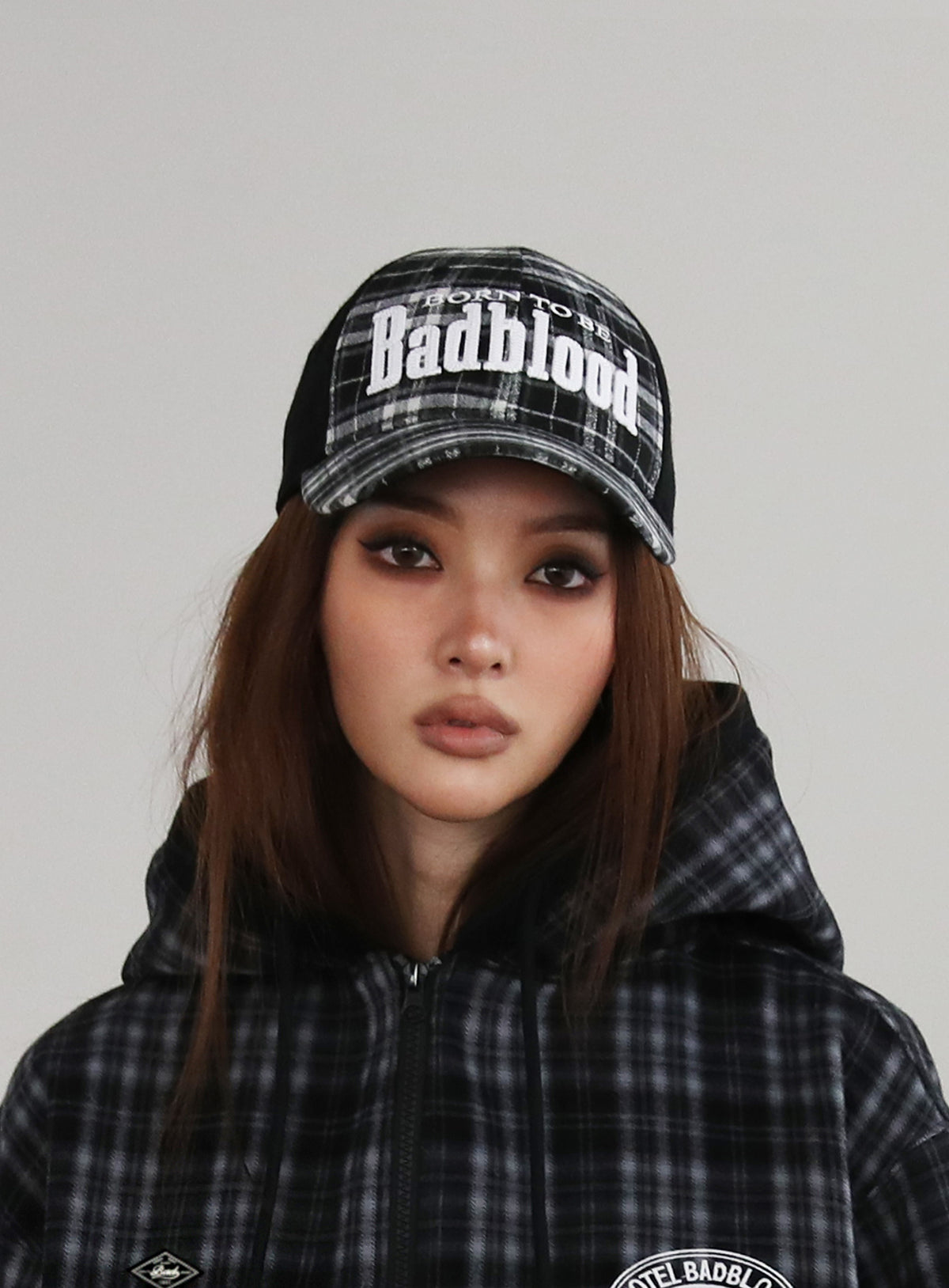 Badblood Born To Be Ball Cap - Check Black