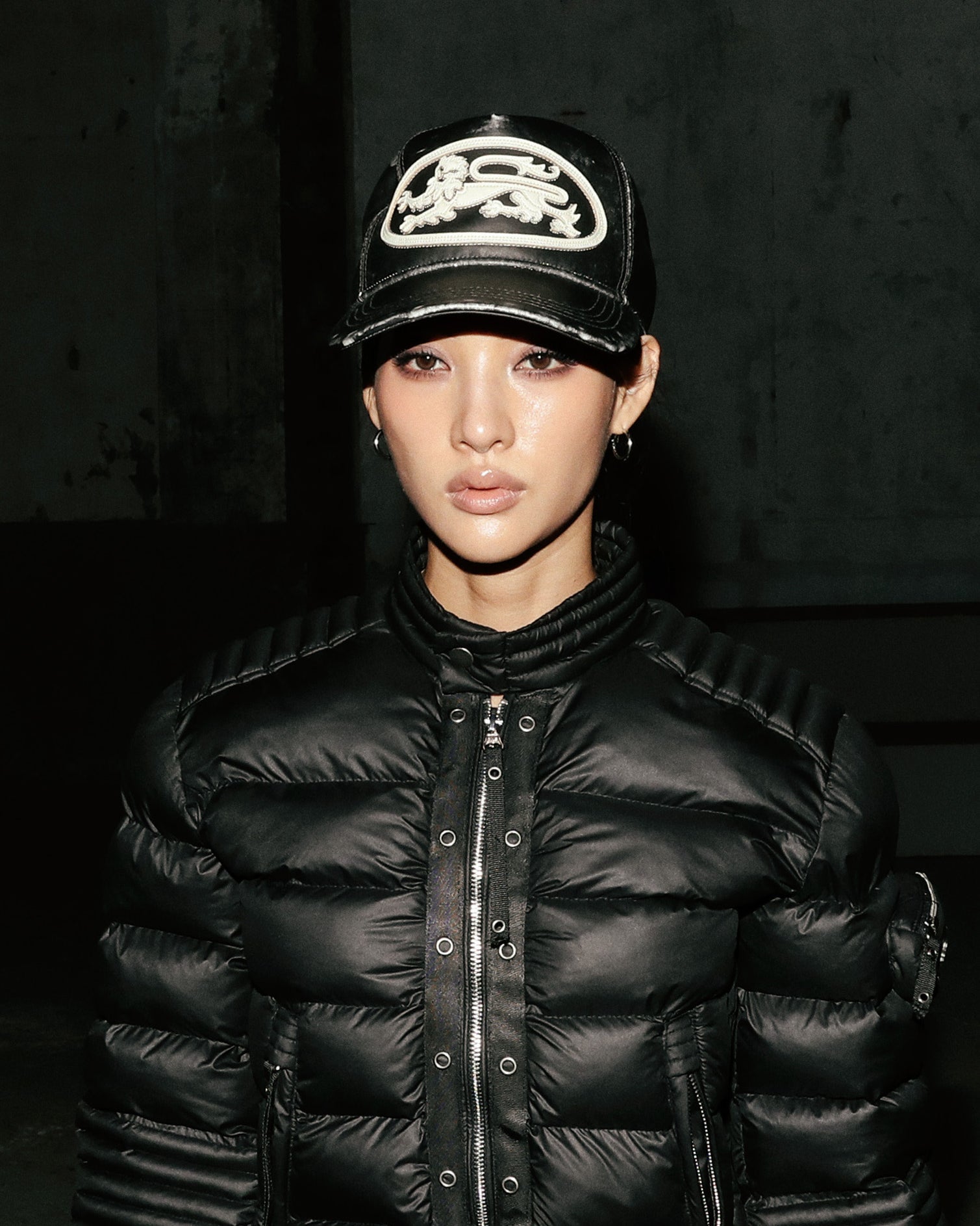 Badblood  Mystic Big Patch Ball Cap - Blackwashed Leather