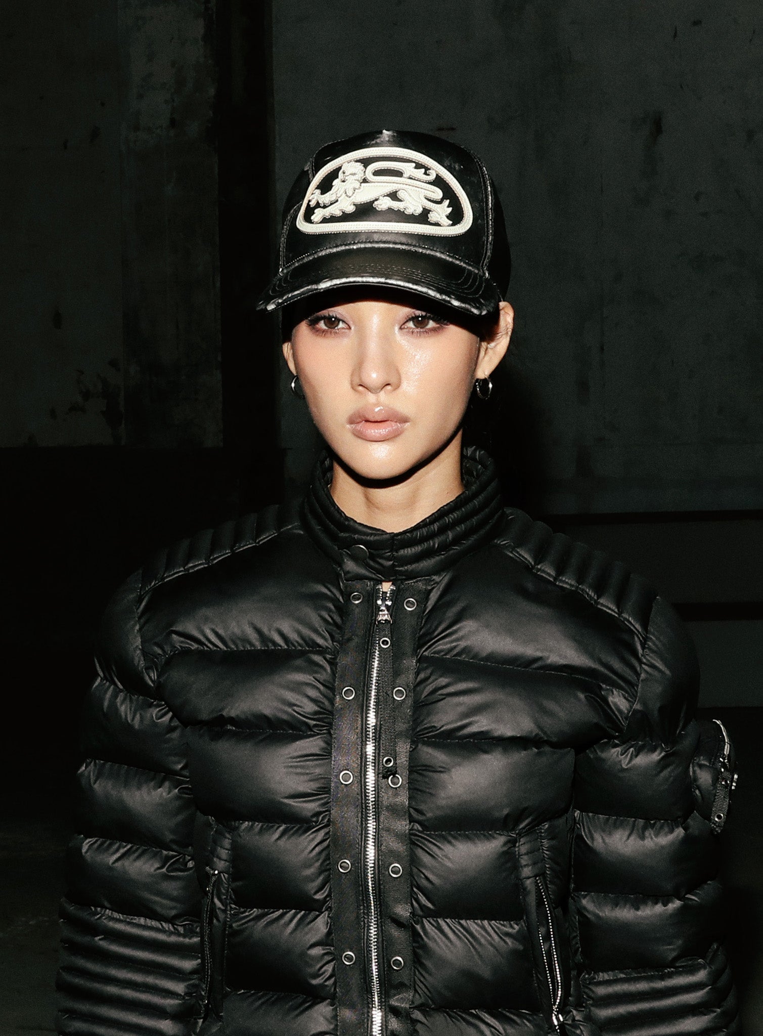 Badblood  Mystic Big Patch Ball Cap - Blackwashed Leather