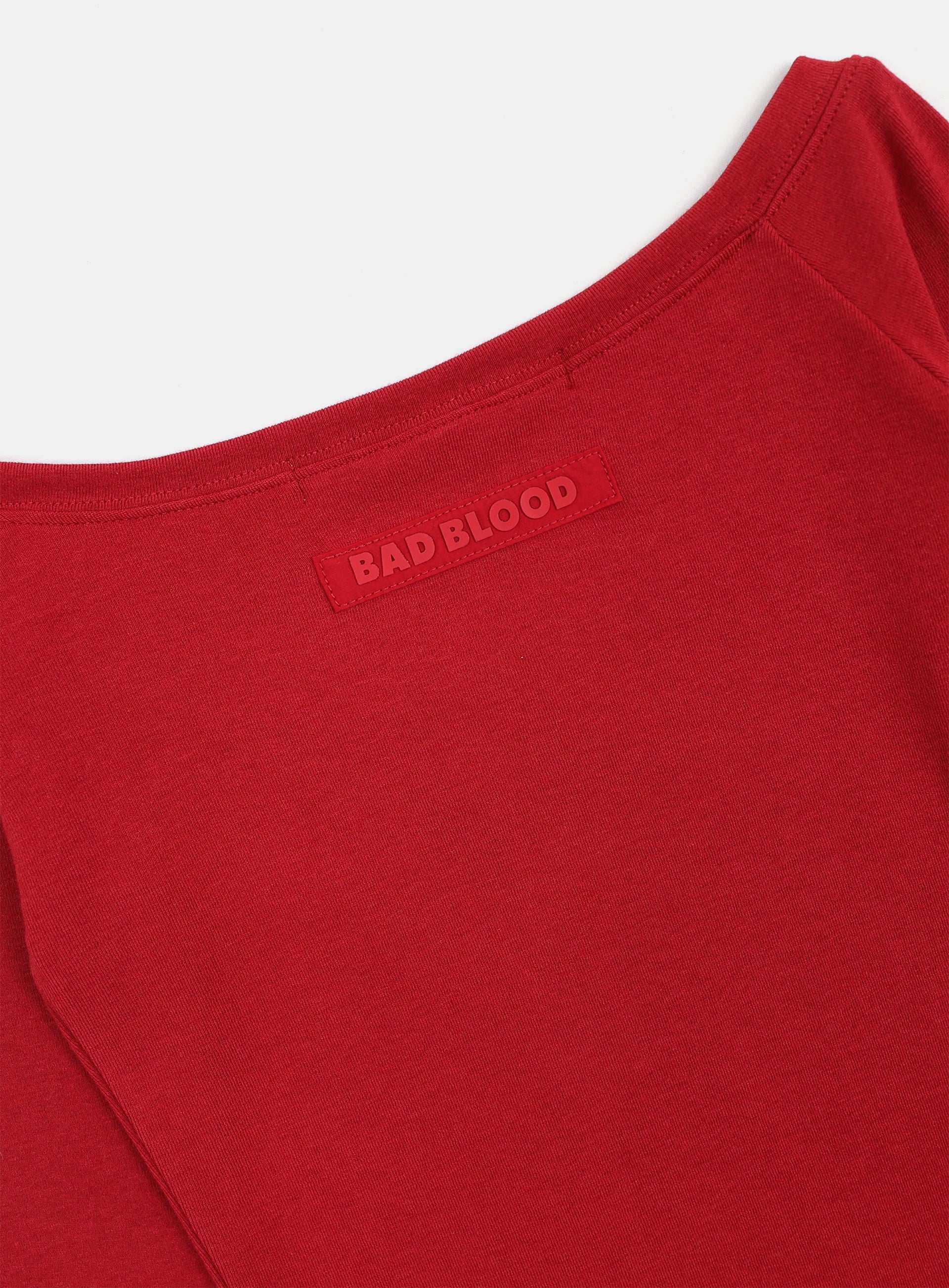 Badblood Beyond Soft Off-Shoulder Top Carmine