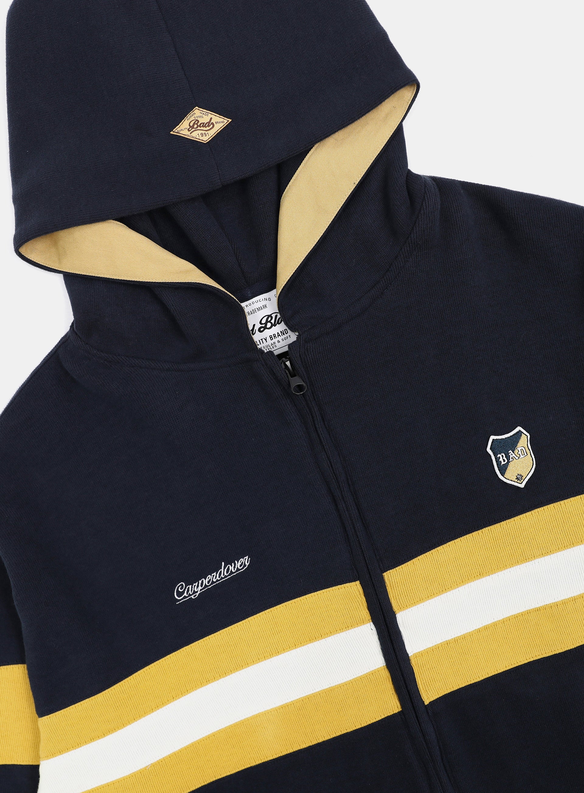 Badblood Sports Rugby Hoodie Zip-Up - Navy