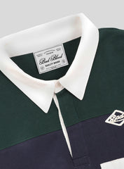 Badblood Sports Stripe Rugby Sweatshirt - Green/Navy