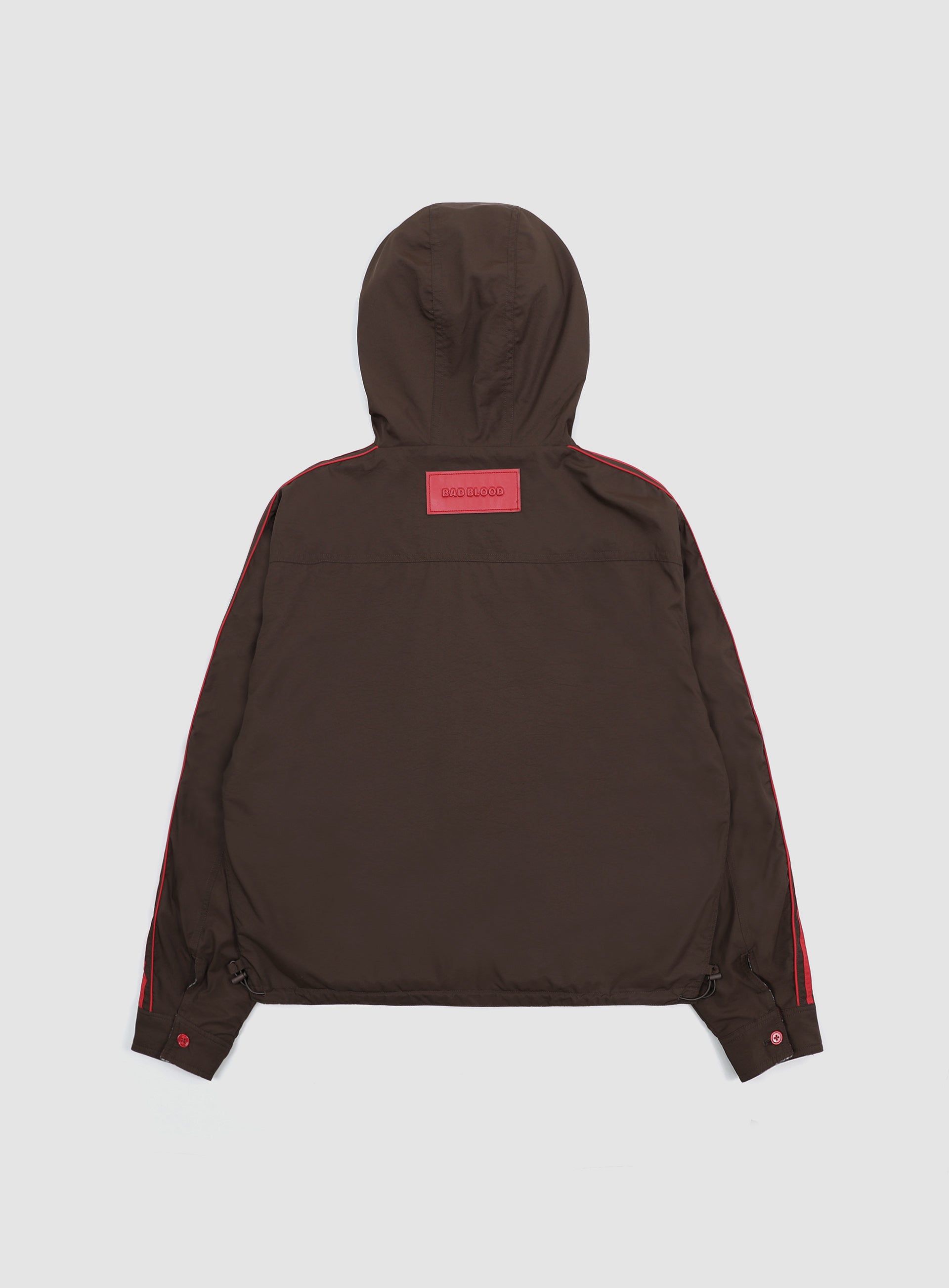 Badblood Reversible Hooded Windbreaker - Plaid Red