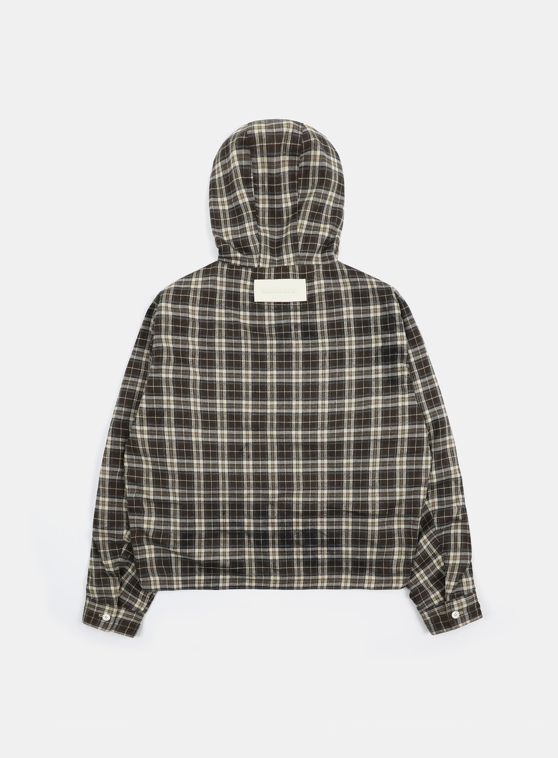 Badblood Reversible Hooded Windbreaker - Plaid Yellow