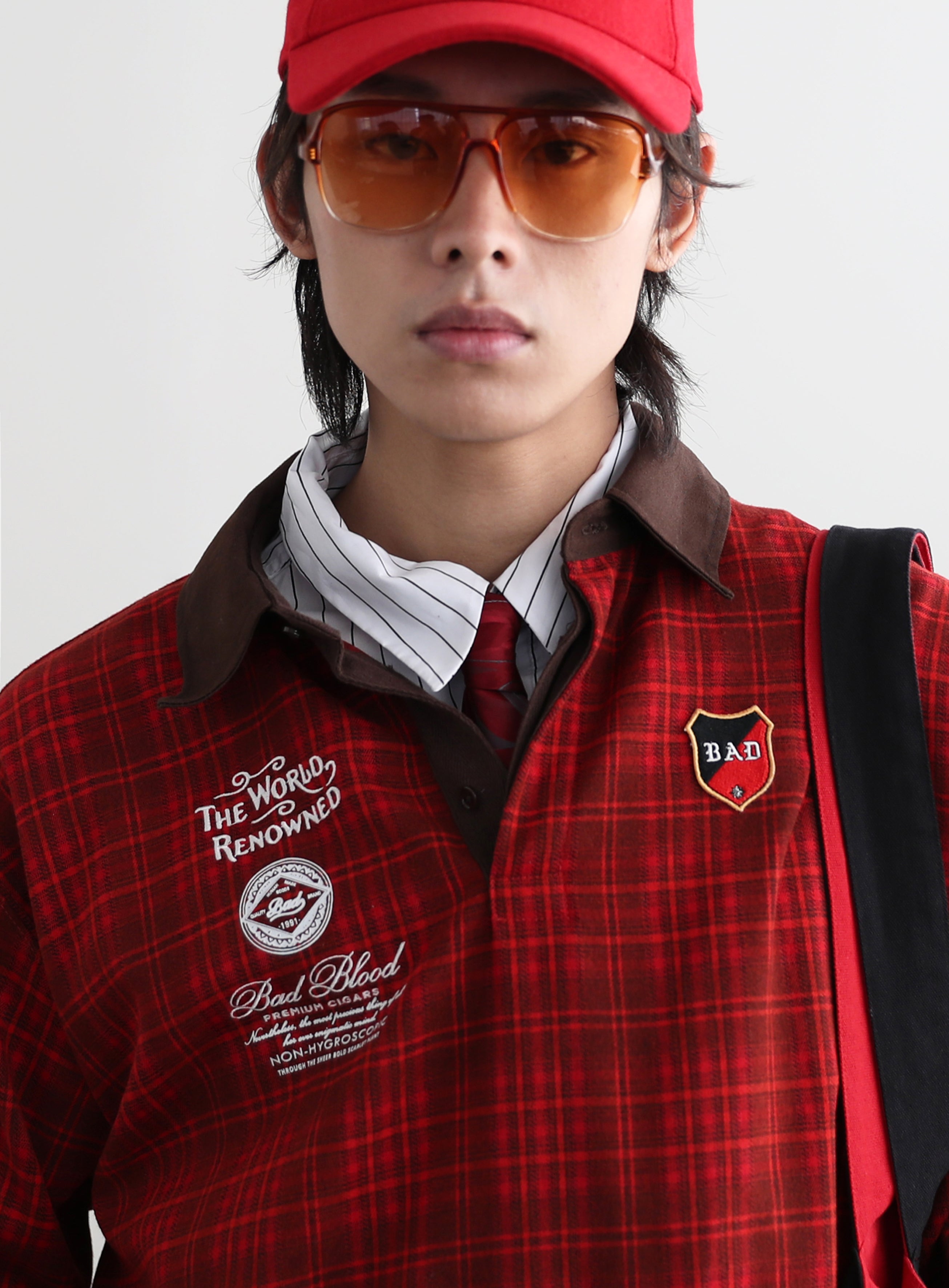 Badblood Classic Check Rugby Shirt - Red