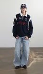 Badblood Saint Blood Rugby Shirt - Navy