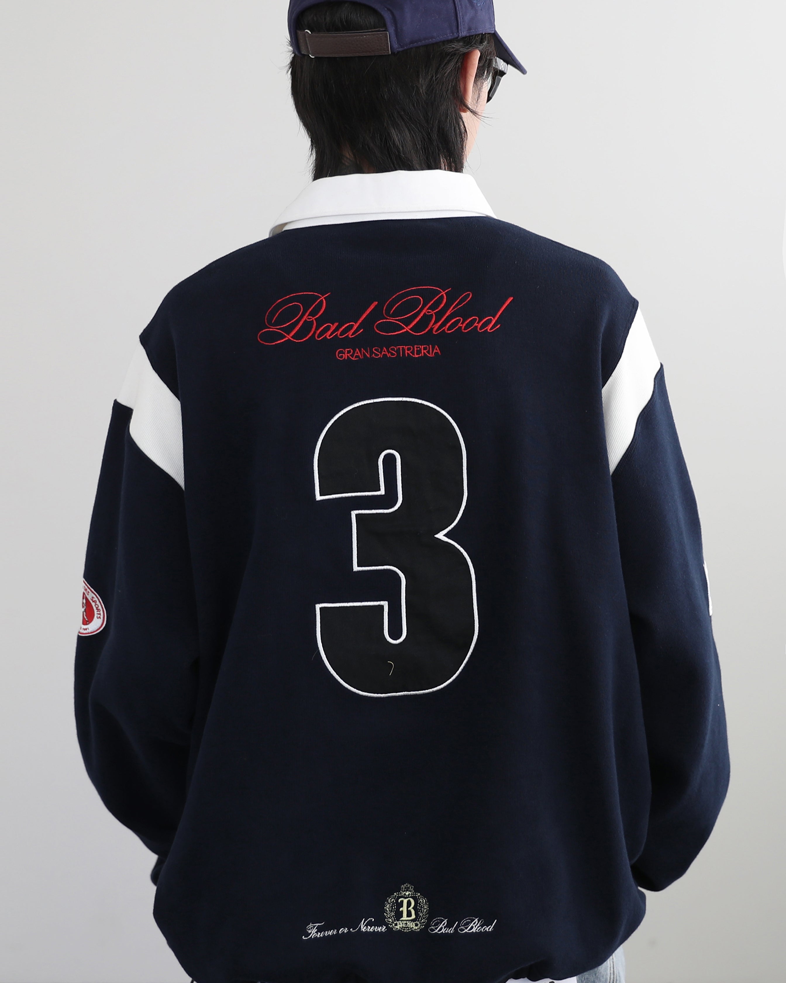 Badblood Saint Blood Rugby Shirt - Navy