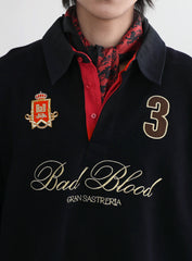 Badblood Royal Classic Rugby Shirt - Black