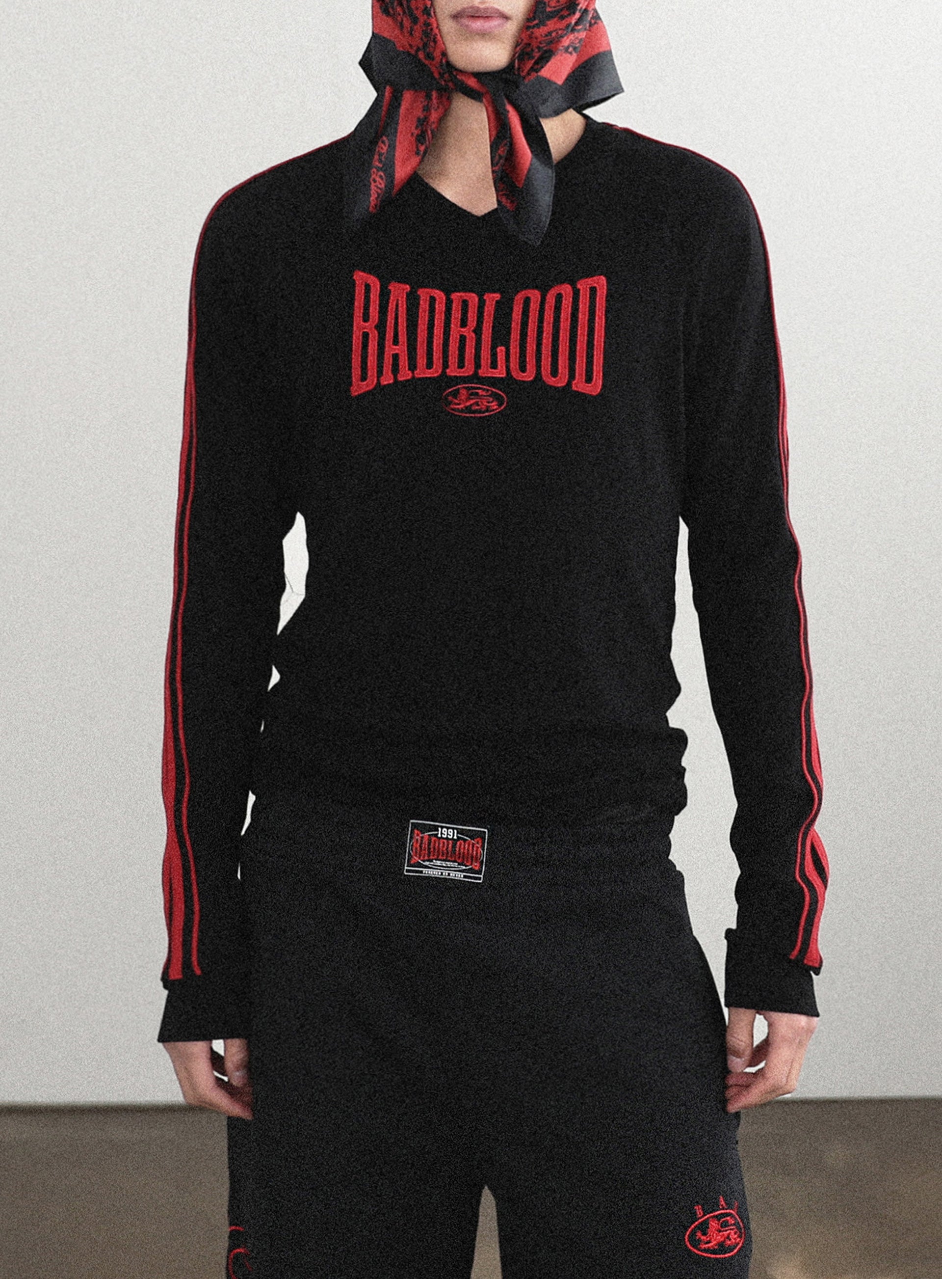 Badblood  Mystic Capsule V-Neck Long Sleeve Black