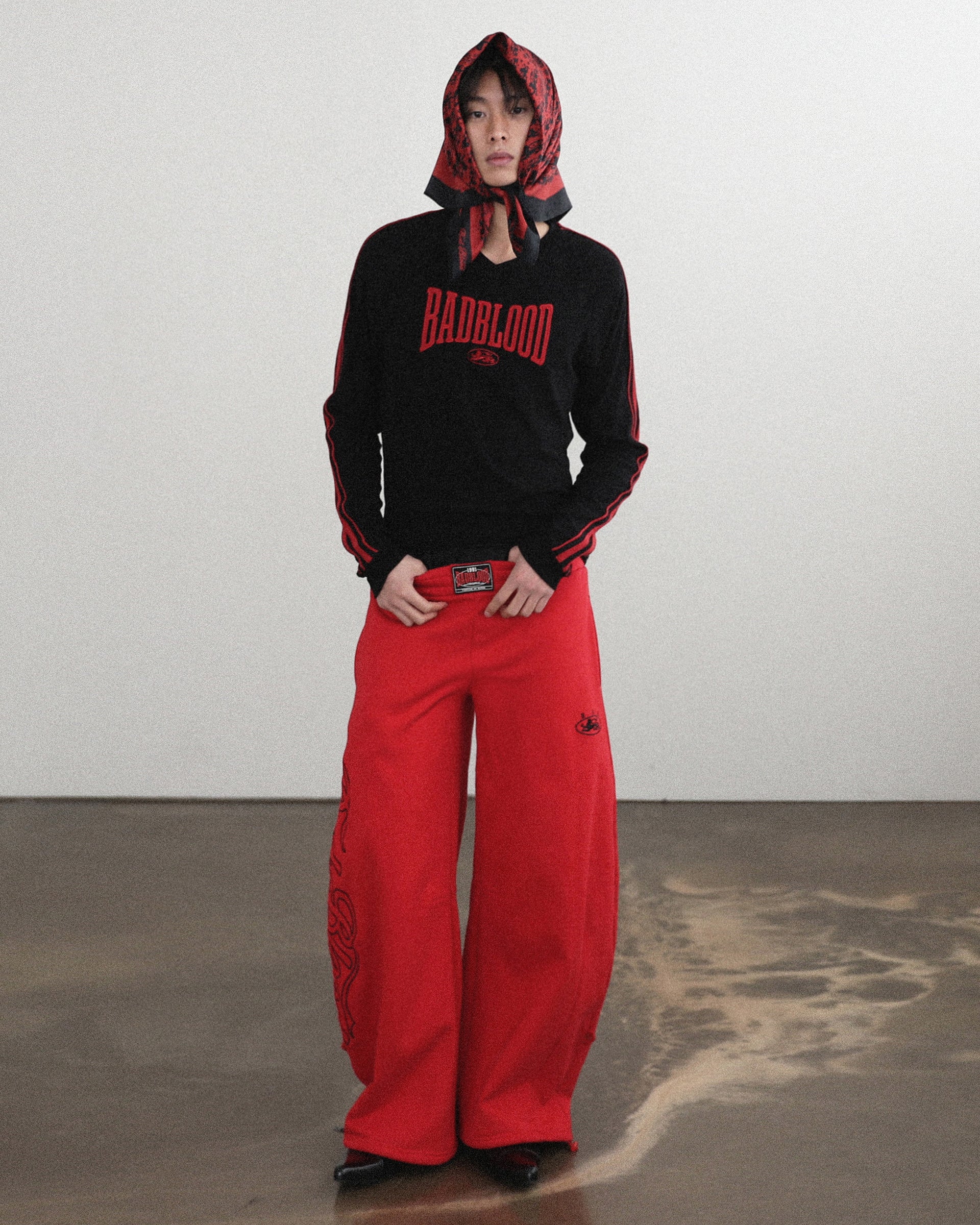 Badblood Mystic Capsule 2 Way Curved Jogger Trousers Red