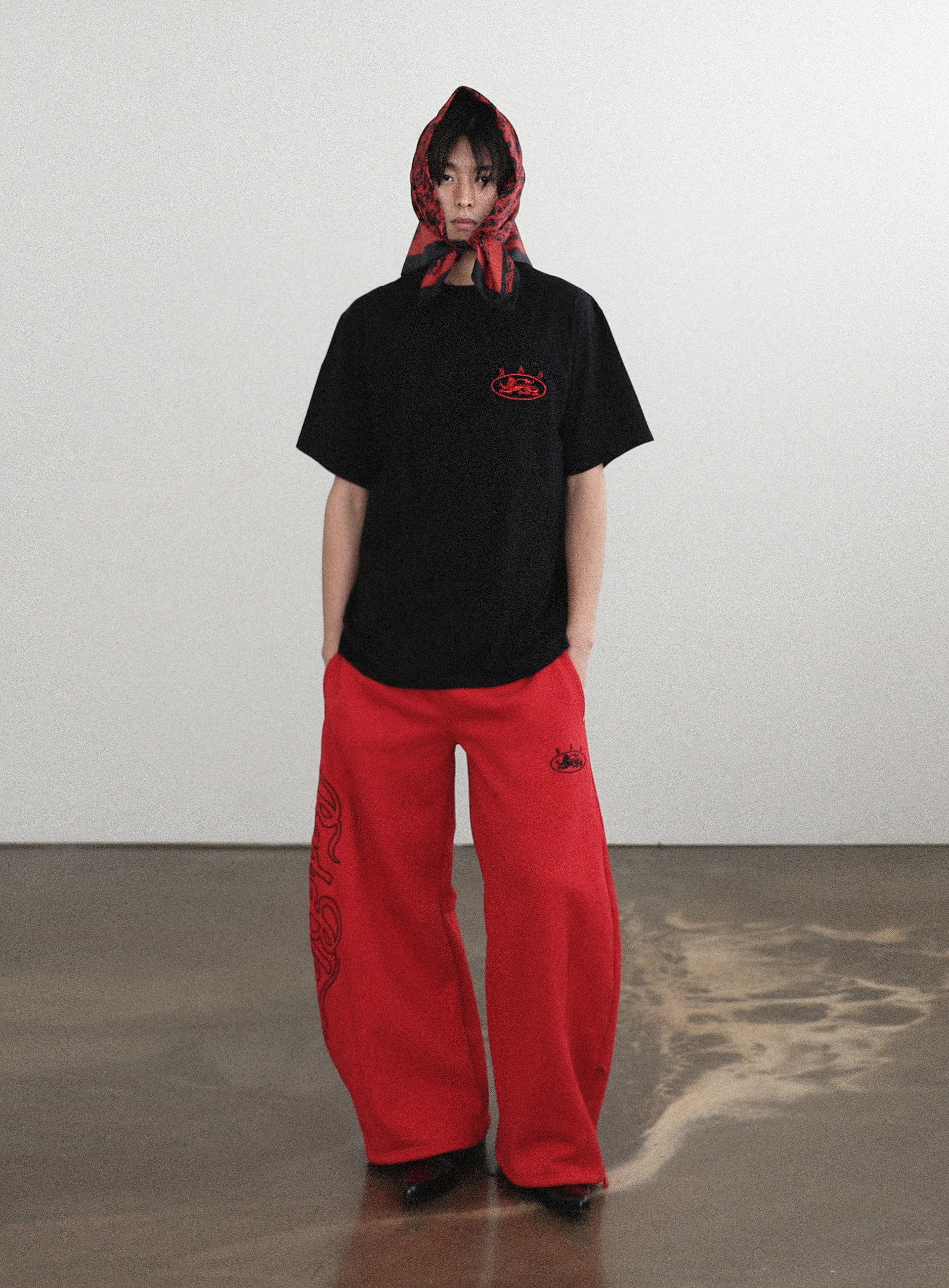 Badblood Mystic Capsule 2 Way Curved Jogger Trousers Red