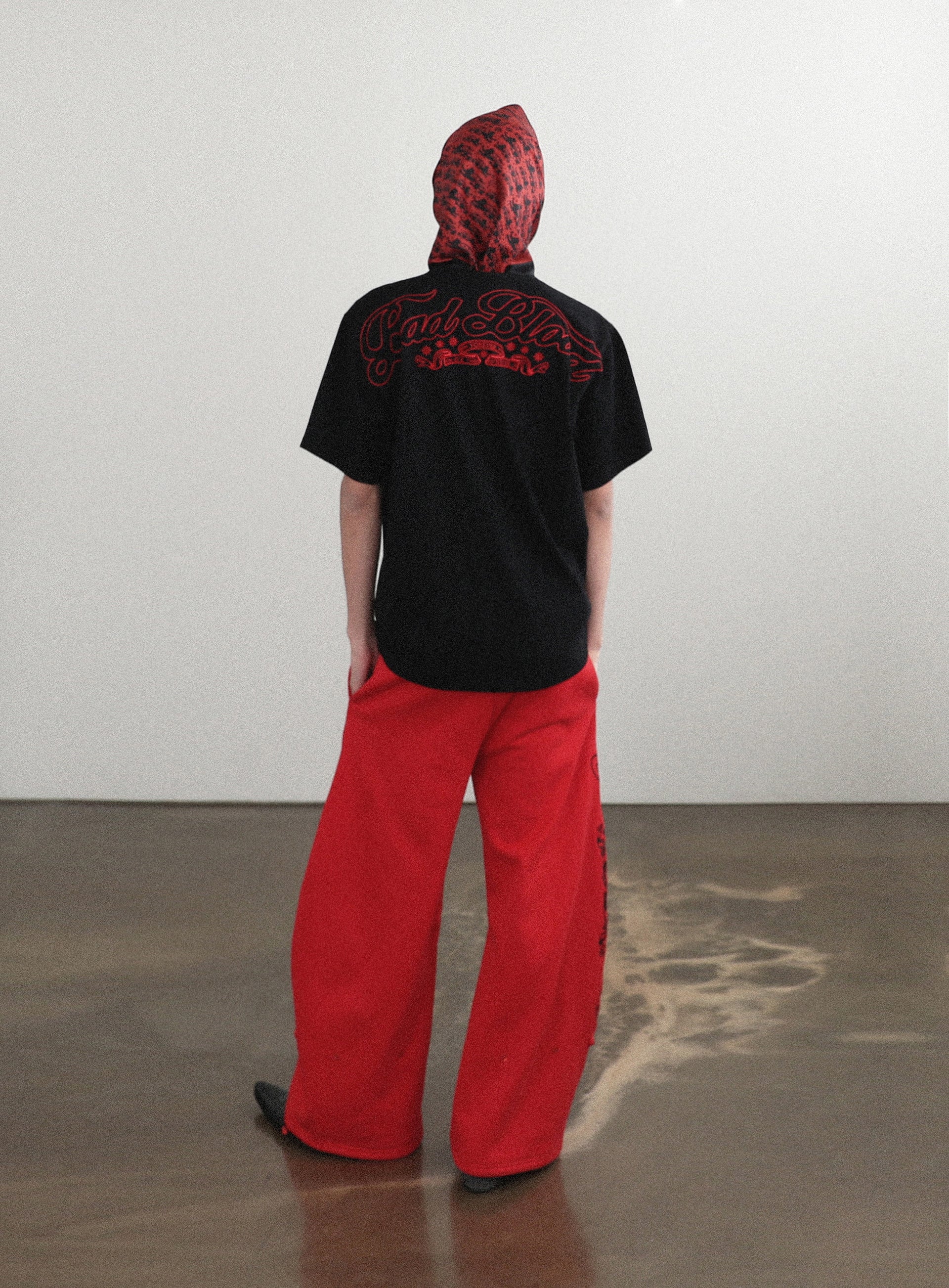 Badblood Mystic Capsule 2 Way Curved Jogger Trousers Red