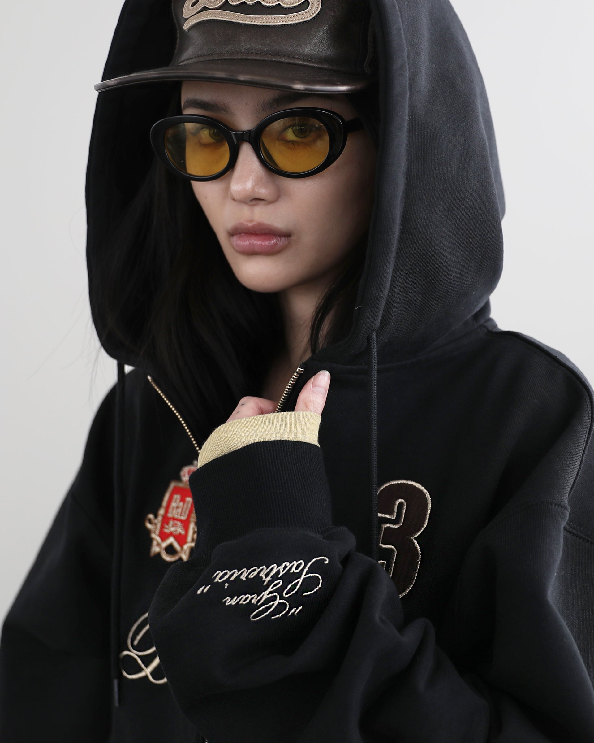 Badblood  Royal Classic Hooded Zip-Up - Black