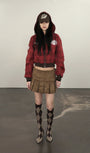 Badblood Classic Check Hooded Zip-Up - Red