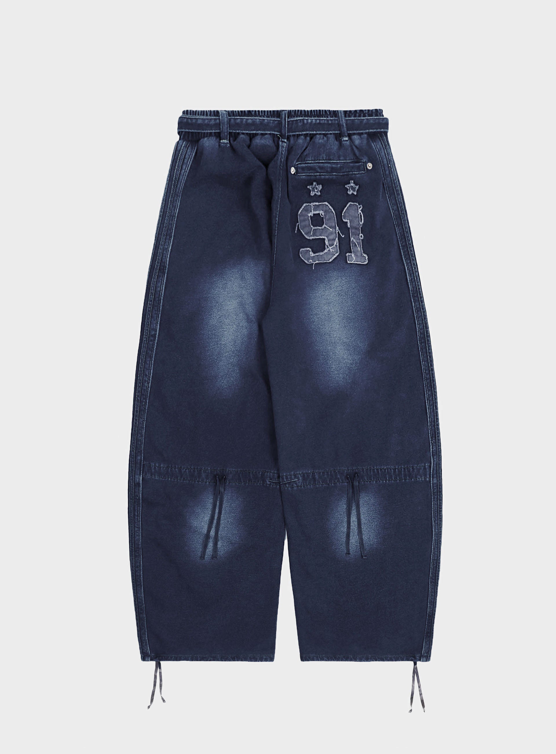 Badblood  Billy Washed Denim Sweatpants Blue