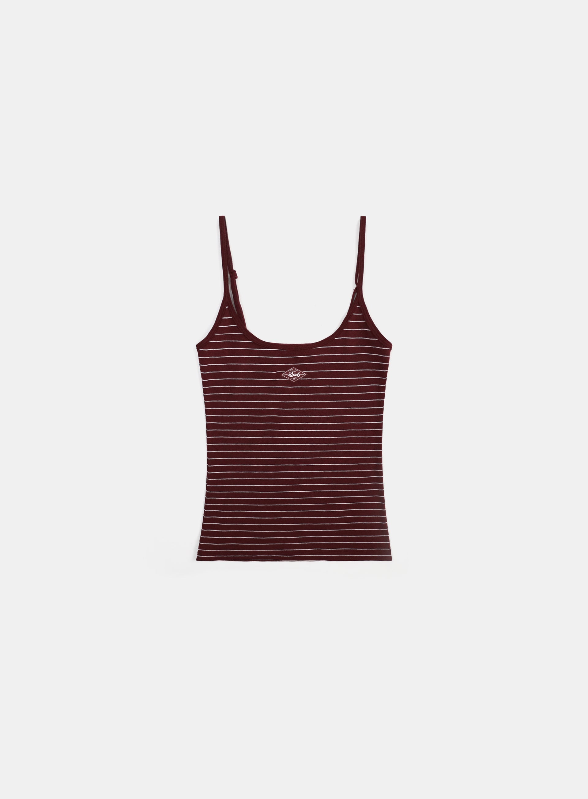 Badblood  Beyond Soft String Tank Stripe Wine