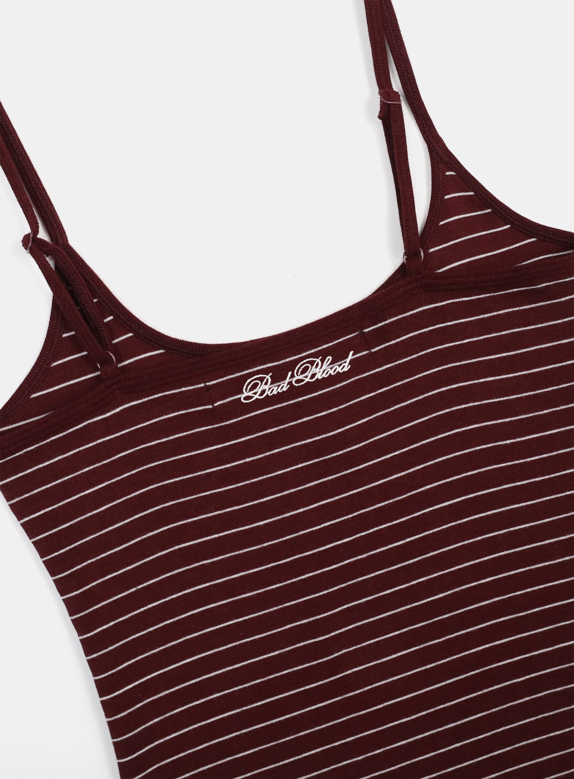 Badblood  Beyond Soft String Tank Stripe Wine