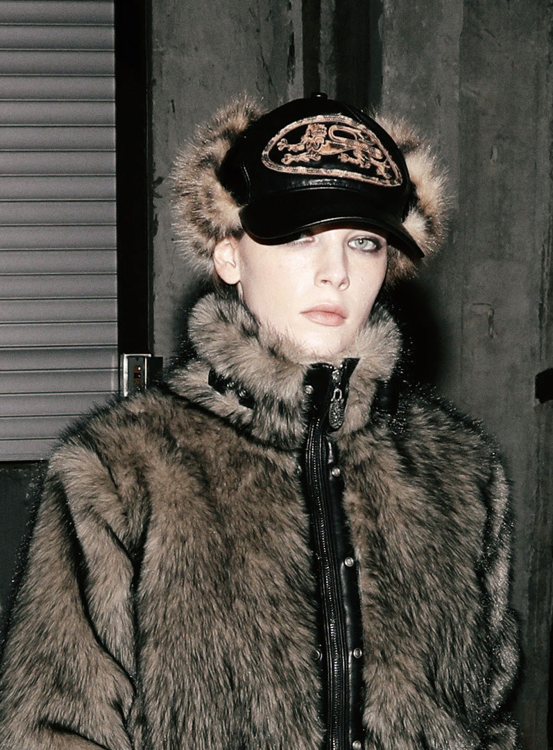 Badblood Mystic Trapper Hat - Black Leather