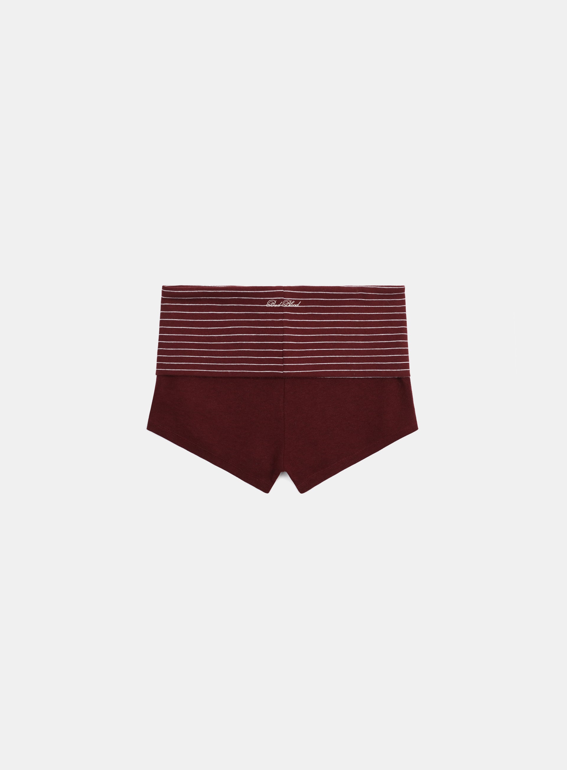 Badblood Beyond Soft Fold Over Shorts Stripe Wine