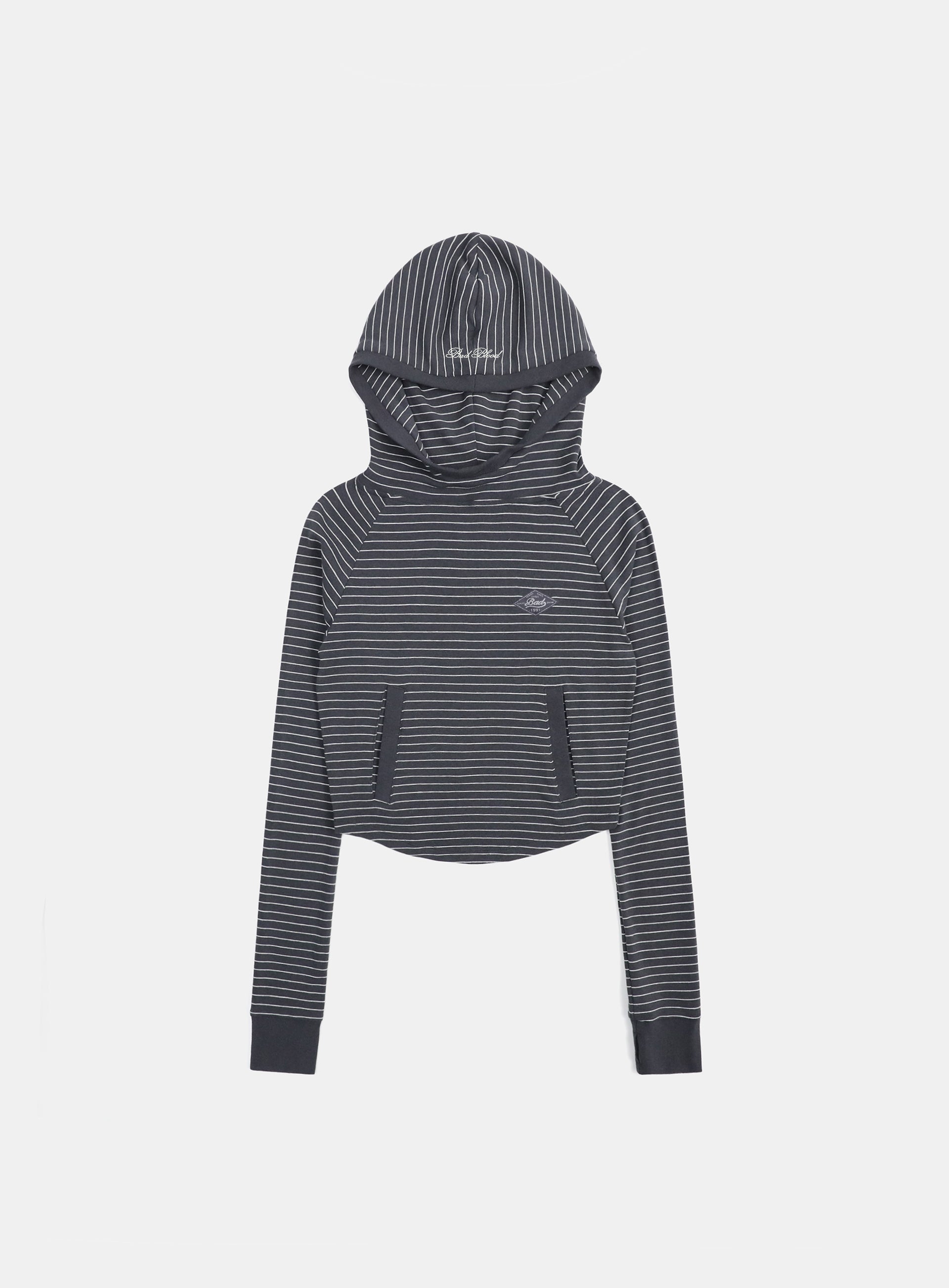 Badblood Beyond Soft Hood Slim Fit Stripe Charcoal