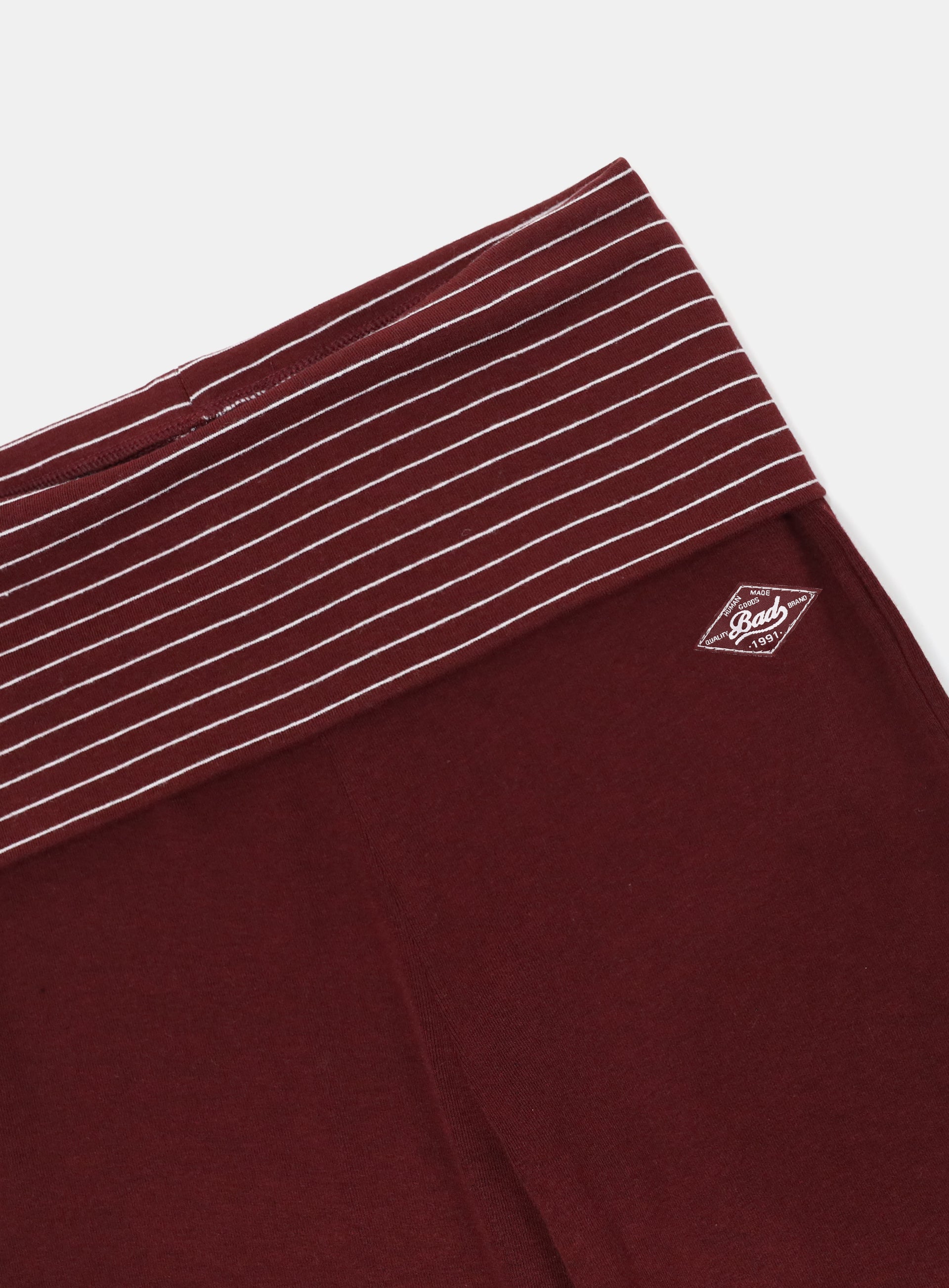 Badblood Beyond Soft Fold Over Bootcut Pants Stripe Wine