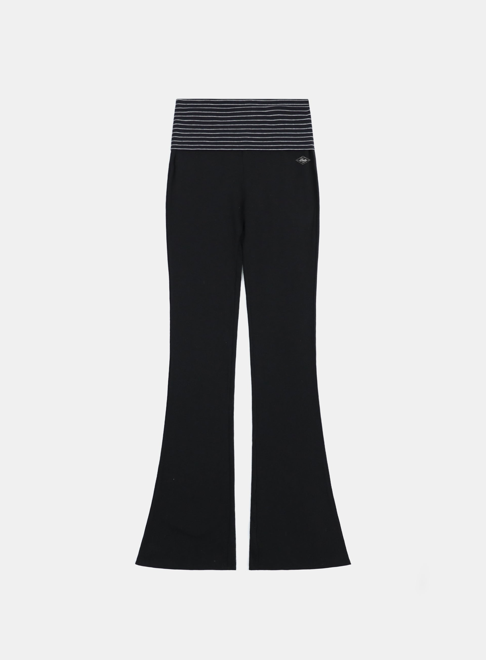 Badblood Beyond Soft Fold Over Bootcut Pants Stripe Black