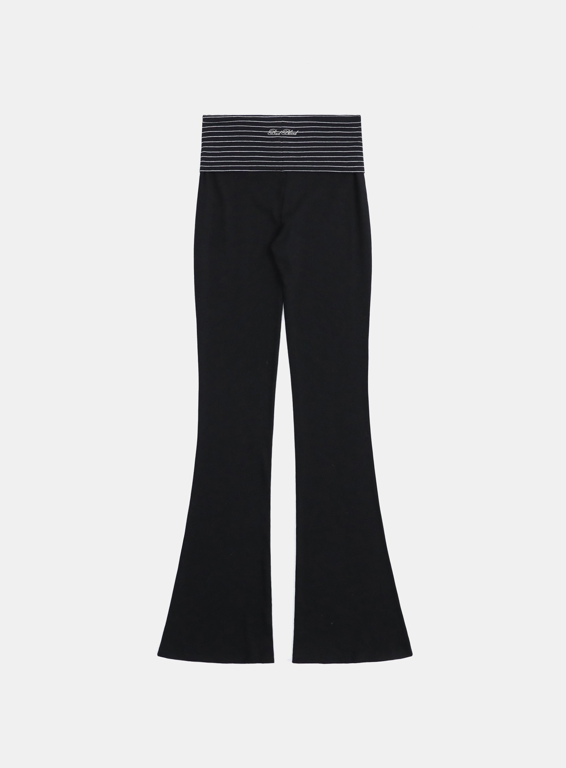 Badblood Beyond Soft Fold Over Bootcut Pants Stripe Black