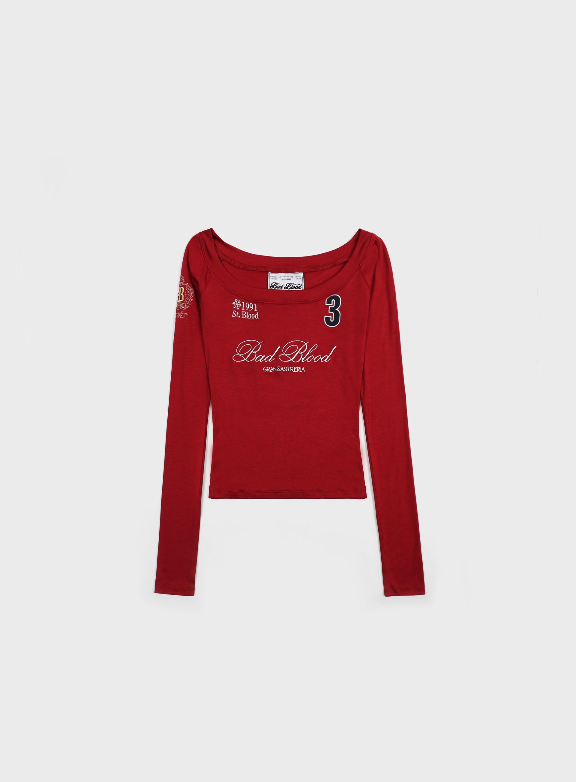 Badblood Saint Blood Off Shoulder Top Red