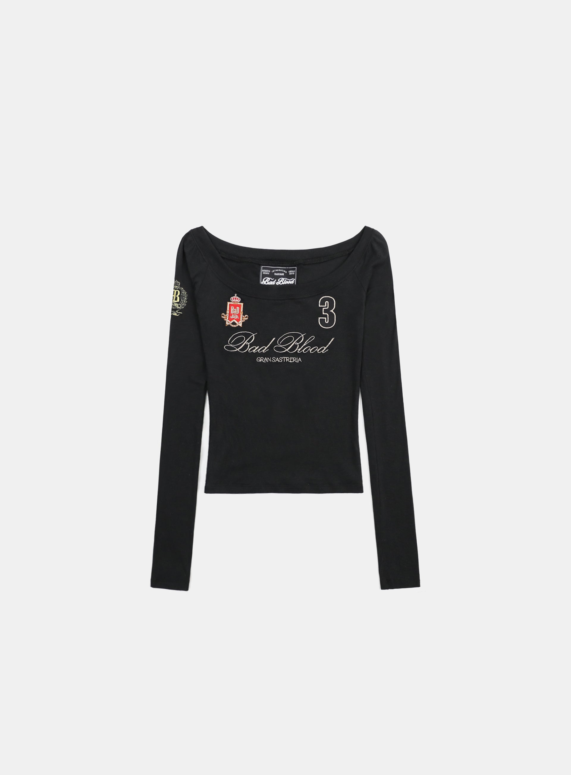 Badblood Royal Classic Off Shoulder Top Black