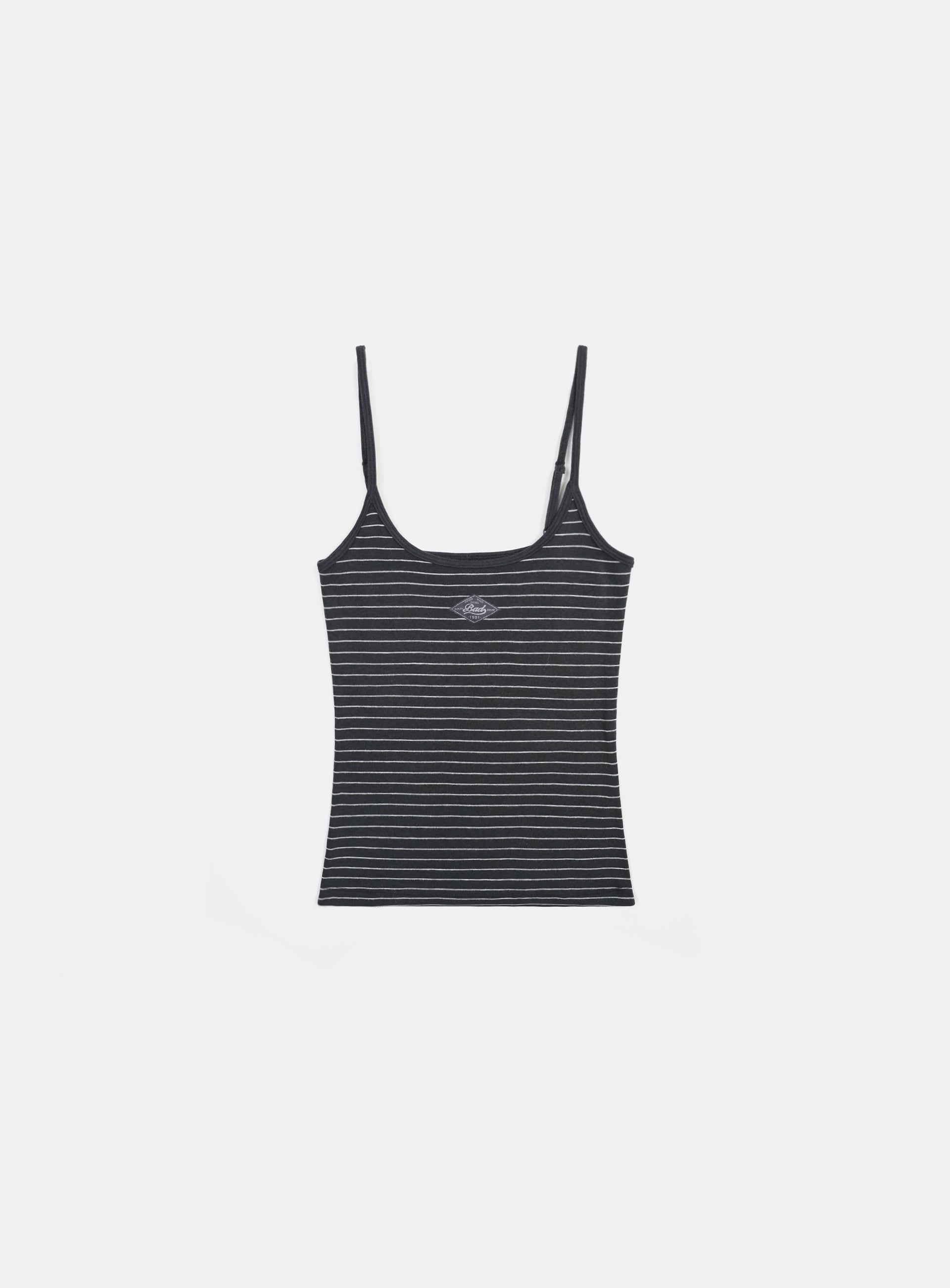 Badblood Beyond Soft String Tank Striped Charcoal