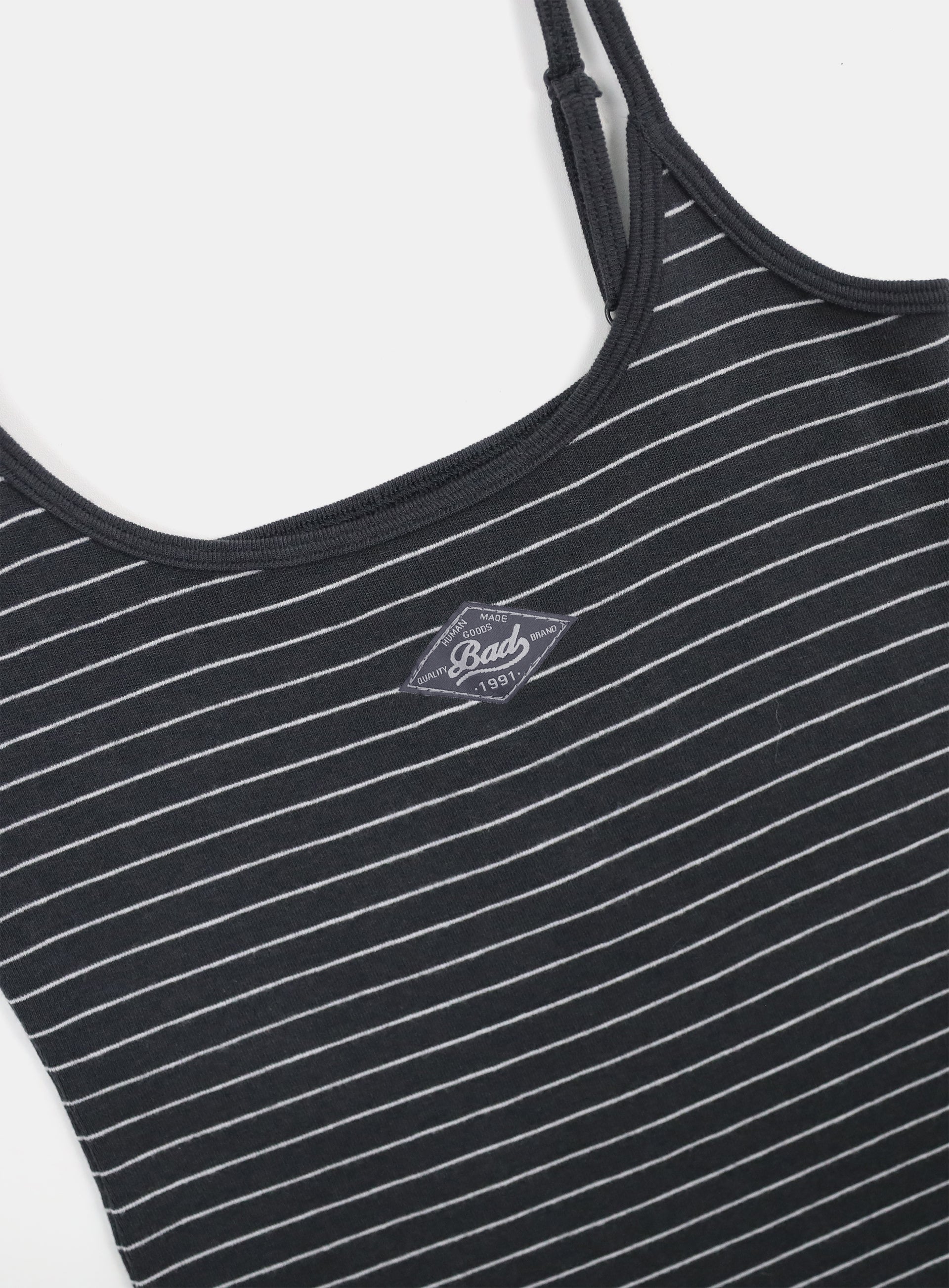 Badblood Beyond Soft String Tank Striped Charcoal