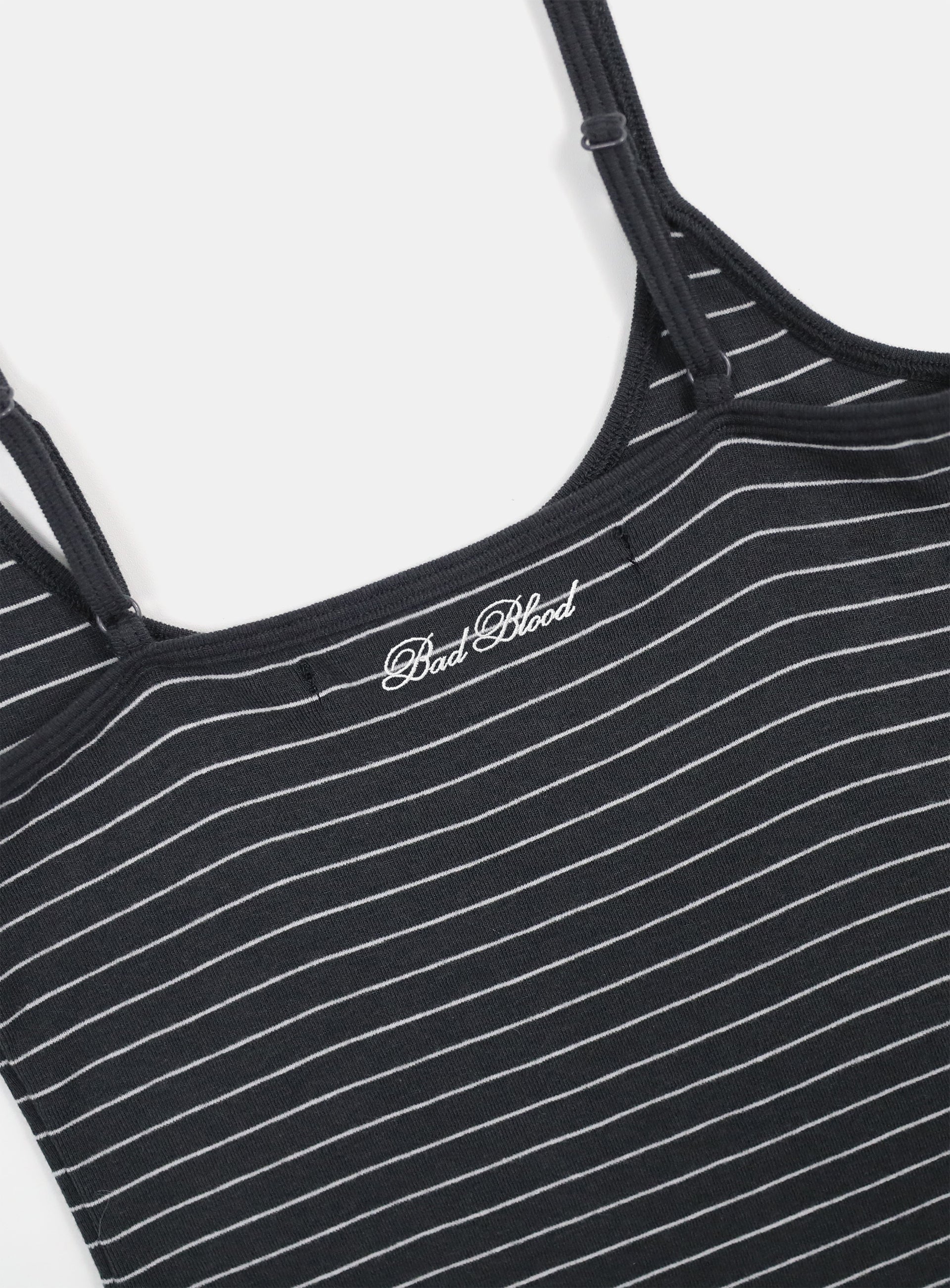 Badblood Beyond Soft String Tank Striped Charcoal