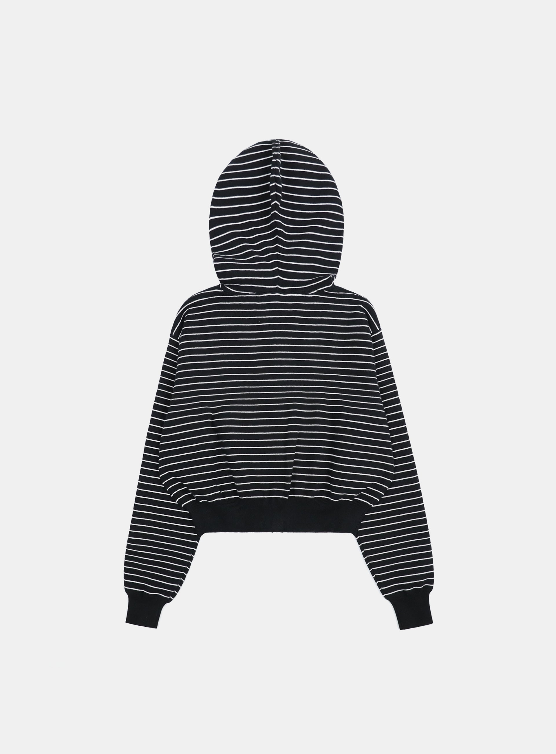 Badblood Beyond Soft Knit Hooded Zip-Up Stripe Black