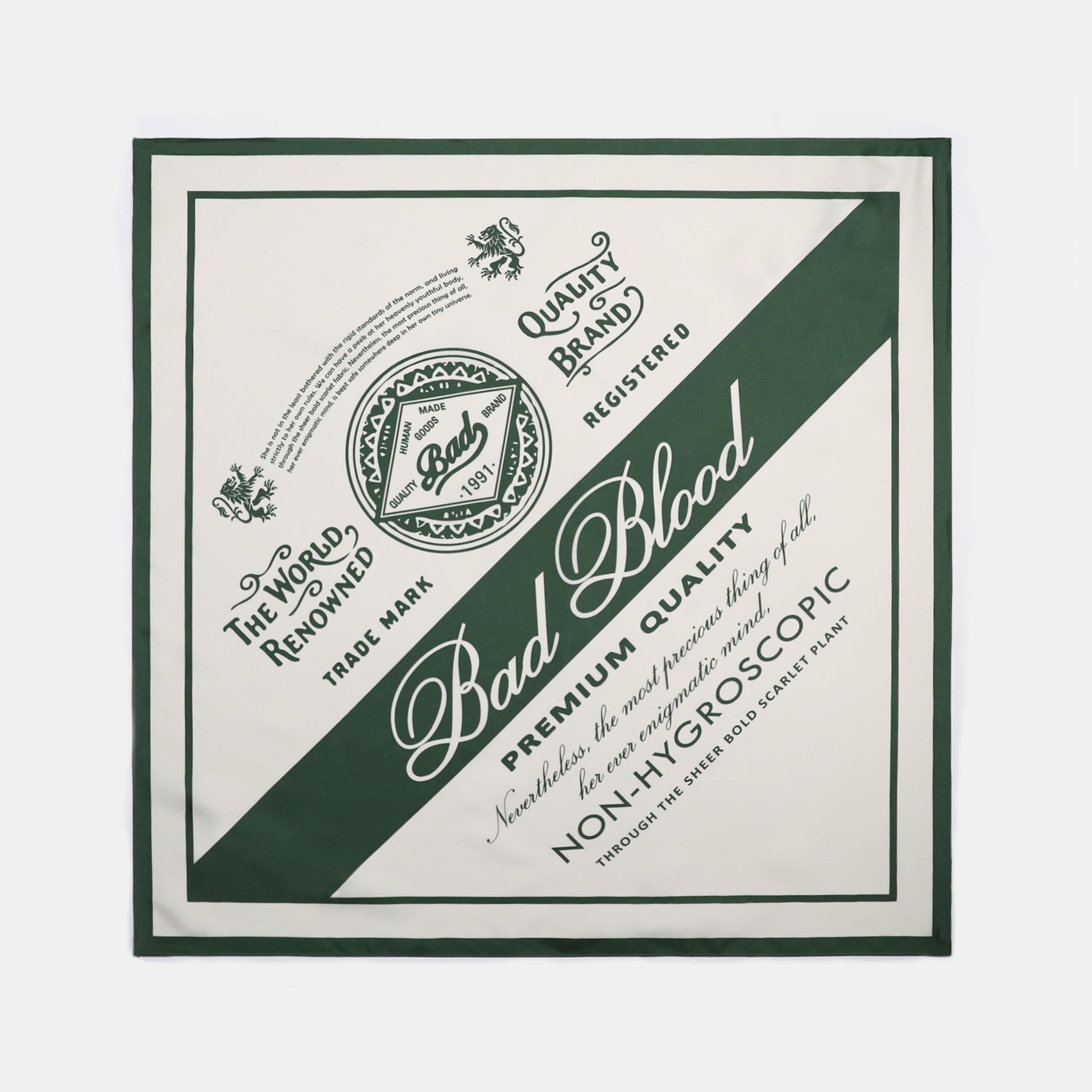 Badblood Premium Classic Logo Scarf Green