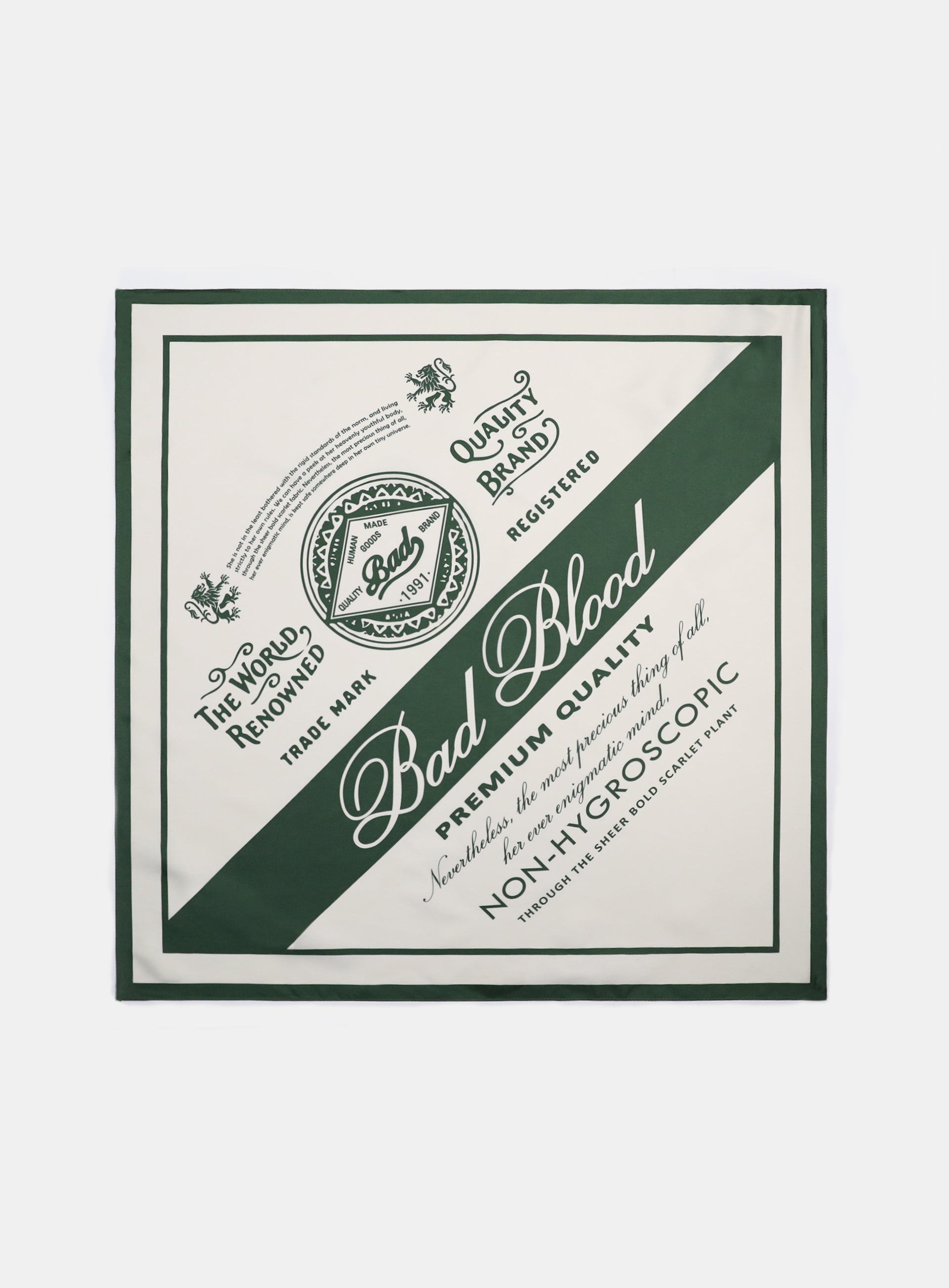 Badblood Premium Classic Logo Scarf Green