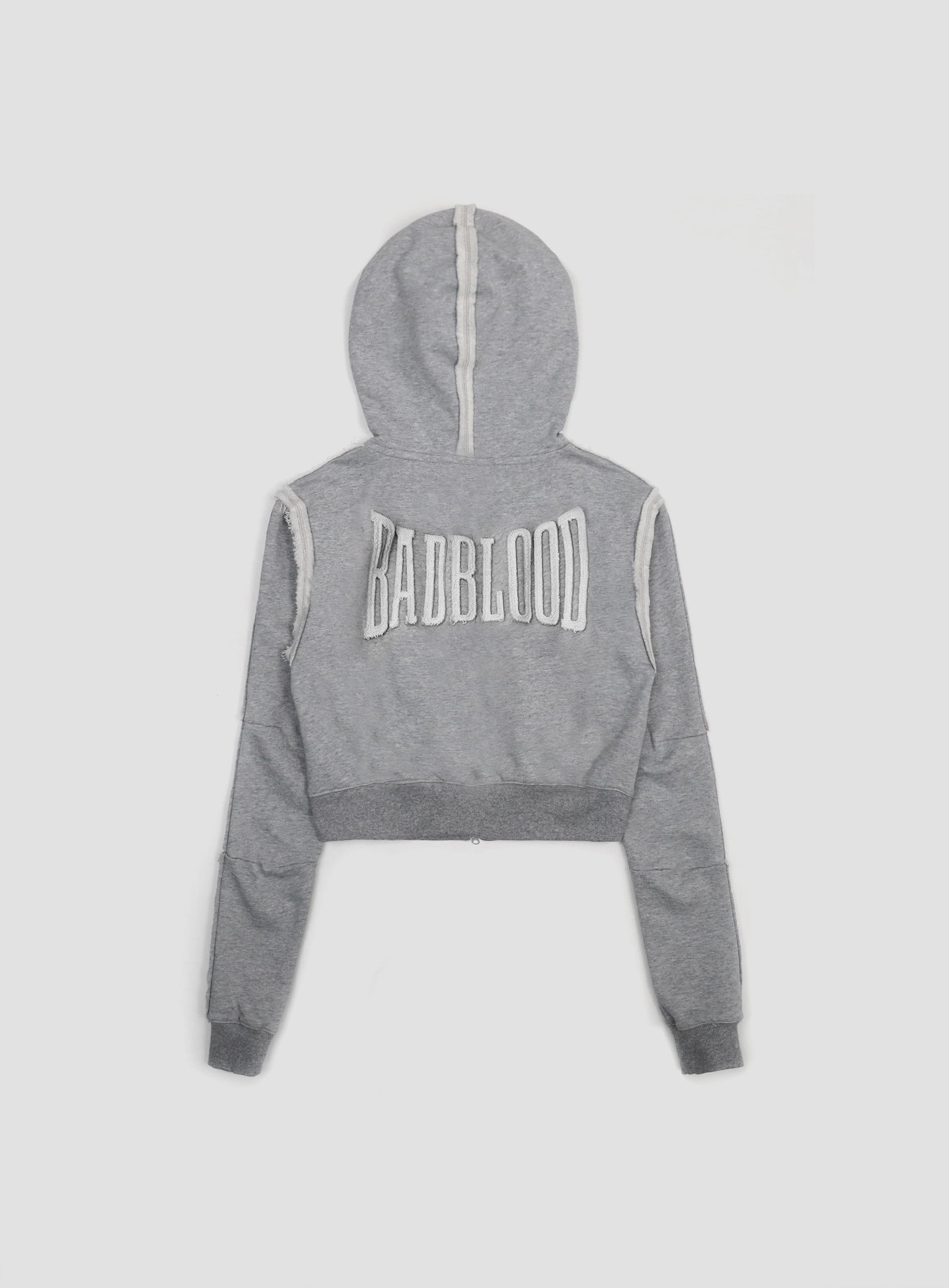 Badblood  Low Edge Hoodie Slim Fit - Grey