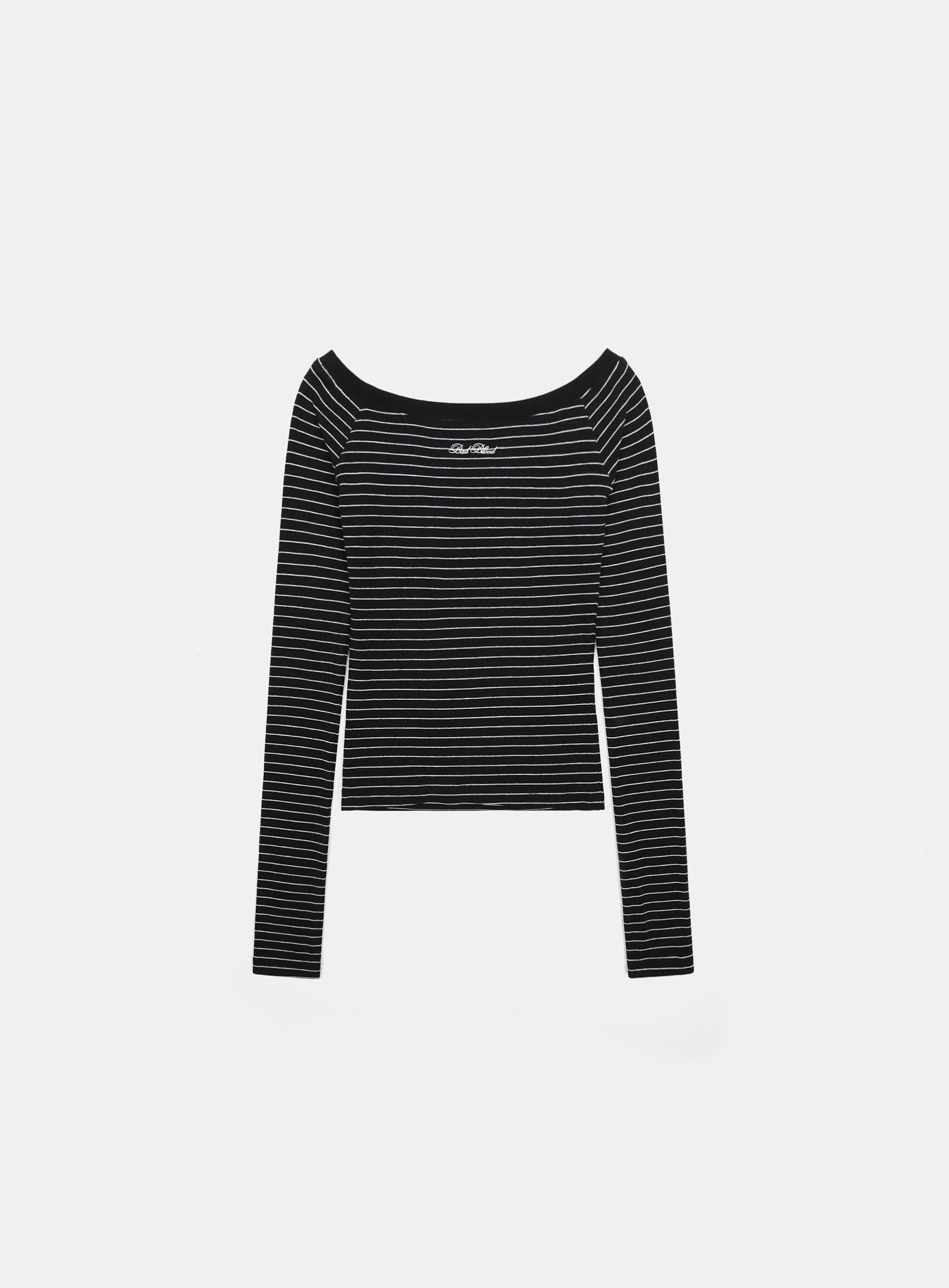 Badblood Beyond Soft Off-Shoulder Top Stripe Black