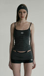 Badblood Beyond Soft String Tank Striped Charcoal