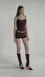 Badblood Beyond Soft Fold Over Shorts Stripe Wine