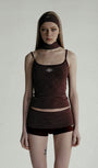 Badblood  Beyond Soft String Tank Stripe Wine