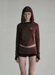 Badblood Beyond Soft Hood Slim Fit Stripe Wine