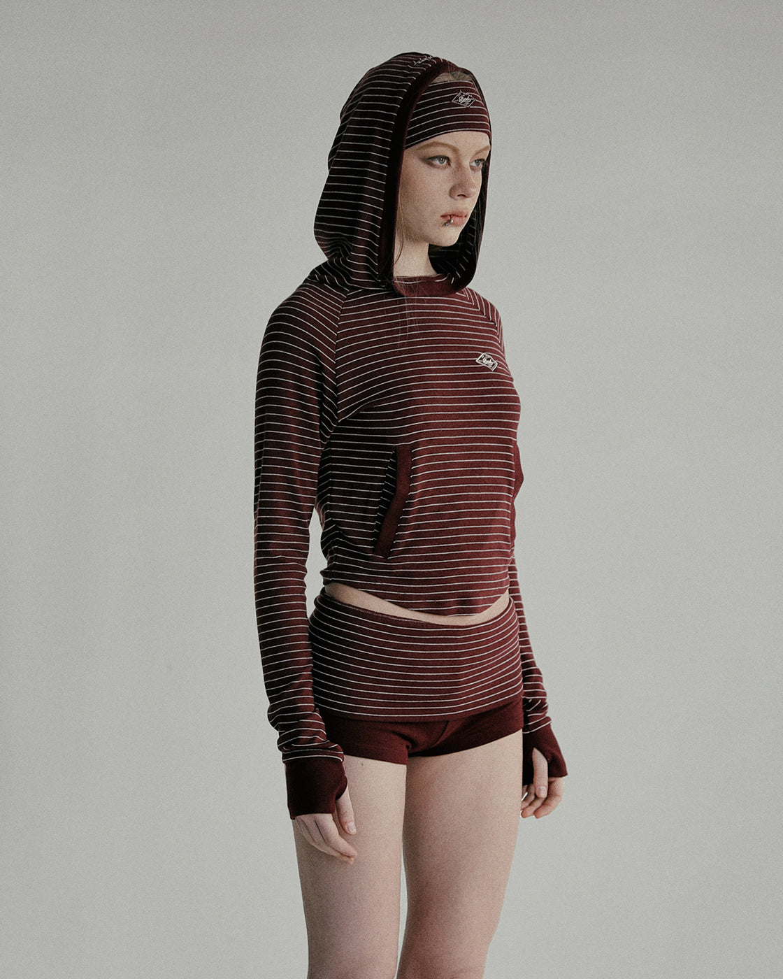 Badblood Beyond Soft Hood Slim Fit Stripe Wine
