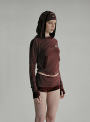 Badblood Beyond Soft Hood Slim Fit Stripe Wine