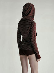 Badblood Beyond Soft Hood Slim Fit Stripe Wine