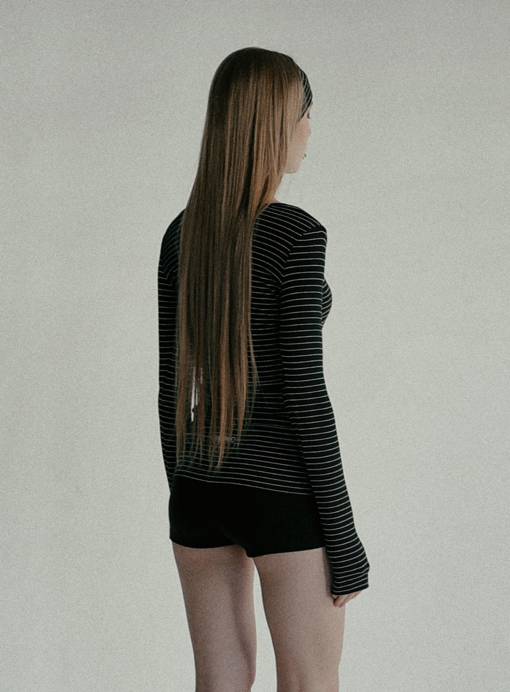 Badblood Beyond Soft Henley Neck Long Sleeve Striped Black