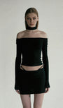 Badblood Beyond Soft Off-Shoulder Top Black
