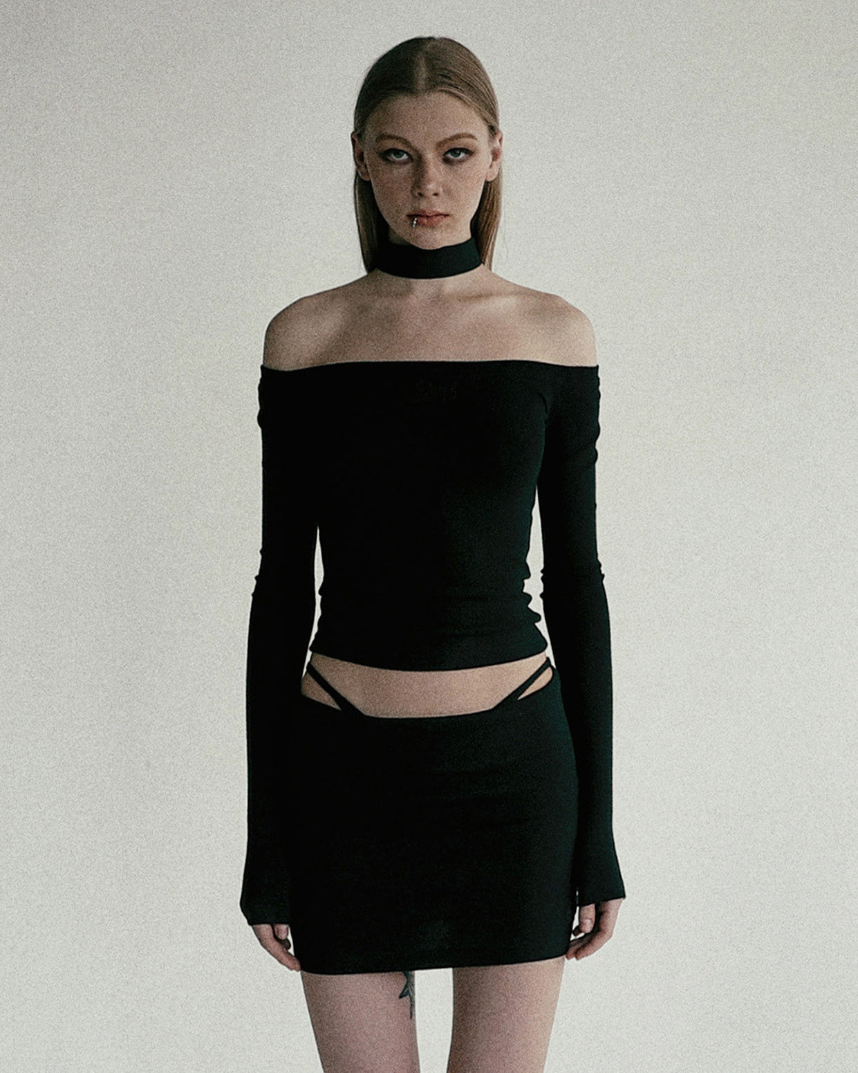 Badblood Beyond Soft Off-Shoulder Top Black
